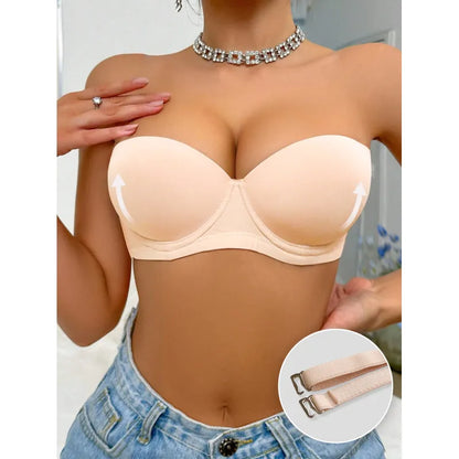 Nuvelas™ Strapless Mesh Underwire Balconette Bra