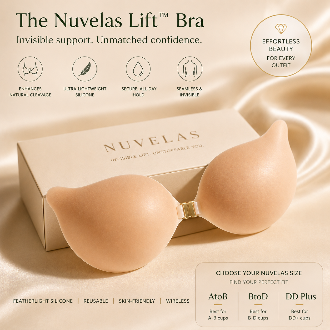 Nuvelas Lift™ Invisible Adhesive Bra