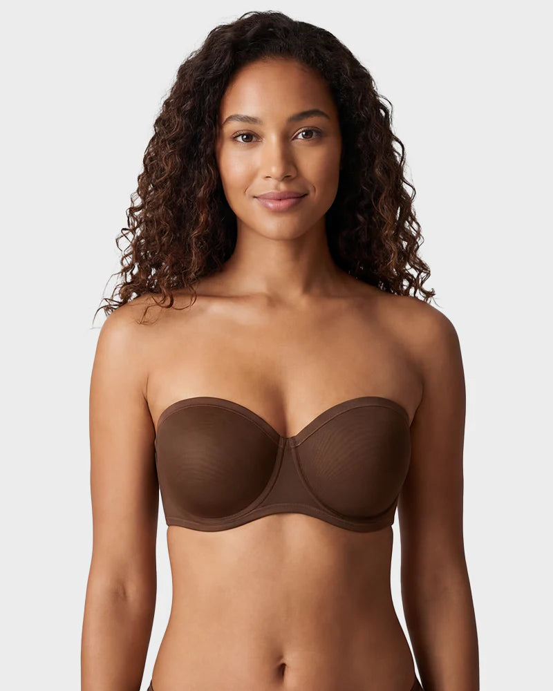 Nuvelas™ Strapless Mesh Underwire Balconette Bra