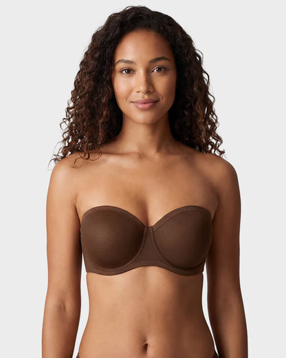 Nuvelas™ Strapless Mesh Underwire Balconette Bra