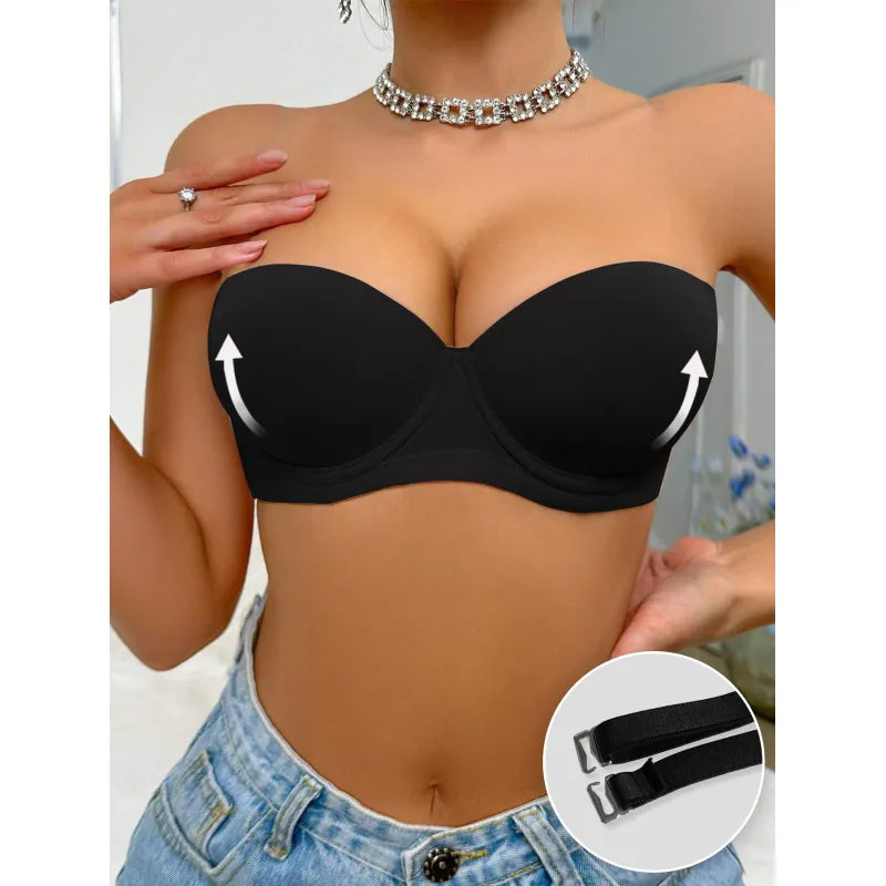 Nuvelas™ Strapless Mesh Underwire Balconette Bra