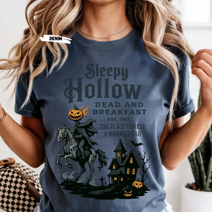 Sleepy Hollow Halloween Shirt: Comfort Colors Gothic Horror Tee, Sleepy Hollow Halloween T-Shirt, Sleepy Hollow Halloween Sweashirt, Sleepy Hollow Halloween Hoodie.