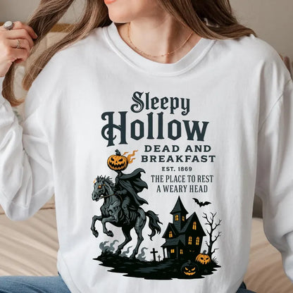 Sleepy Hollow Halloween Shirt: Comfort Colors Gothic Horror Tee, Sleepy Hollow Halloween T-Shirt, Sleepy Hollow Halloween Sweashirt, Sleepy Hollow Halloween Hoodie.