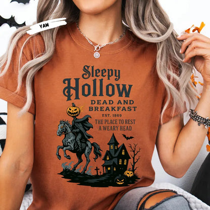 Sleepy Hollow Halloween Shirt: Comfort Colors Gothic Horror Tee, Sleepy Hollow Halloween T-Shirt, Sleepy Hollow Halloween Sweashirt, Sleepy Hollow Halloween Hoodie.