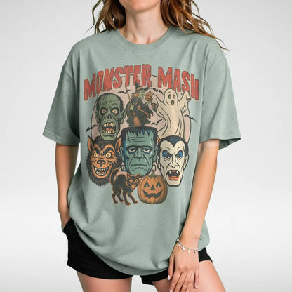 Comfort Colors® Monster Mash Shirt: Retro Halloween Spooky Season Tee