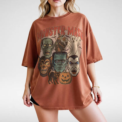 Comfort Colors® Monster Mash Shirt: Retro Halloween Spooky Season Tee