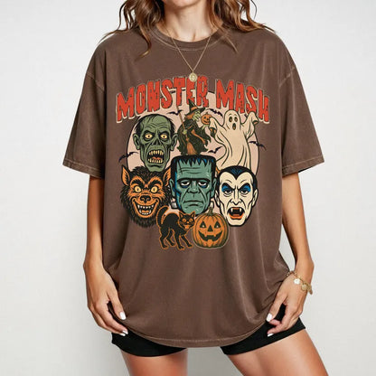 Comfort Colors® Monster Mash Shirt: Retro Halloween Spooky Season Tee