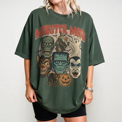 Comfort Colors® Monster Mash Shirt: Retro Halloween Spooky Season Tee