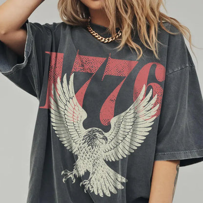 Comfort Colors® Easy Tiger Shirt, Retro 1776 Bald Eagle 250th Anniversary American 4th of July T-shirt, USA Independence Day Tee