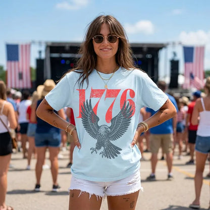 Comfort Colors® Easy Tiger Shirt, Retro 1776 Bald Eagle 250th Anniversary American 4th of July T-shirt, USA Independence Day Tee