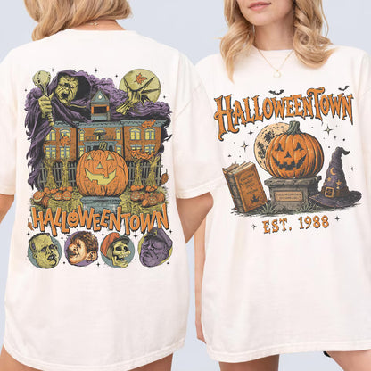 2-Side Comfort Colors, Halloweentown t shirt, Halloweentown University t-shirt, Gifts for Halloween, Halloweentown 1998, Halloween t-shirt