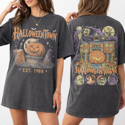 2-Side Comfort Colors, Halloweentown t shirt, Halloweentown University t-shirt, Gifts for Halloween, Halloweentown 1998, Halloween t-shirt
